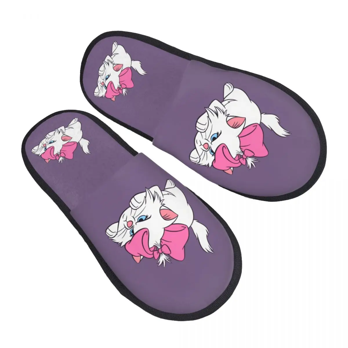 

Custom Marie Cat Memory Foam Slippers Women Cozy Warm Animation House Slippers