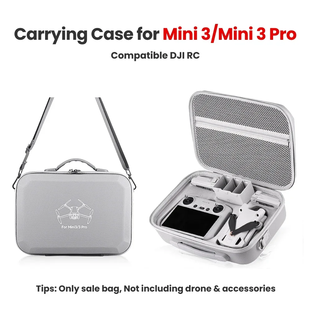 Voor DJI Mini 3/Mini 3 Pro Draagbare opbergzakken Harde draagtas Drone-accessoires PU-leer Waterdichte schoudertas