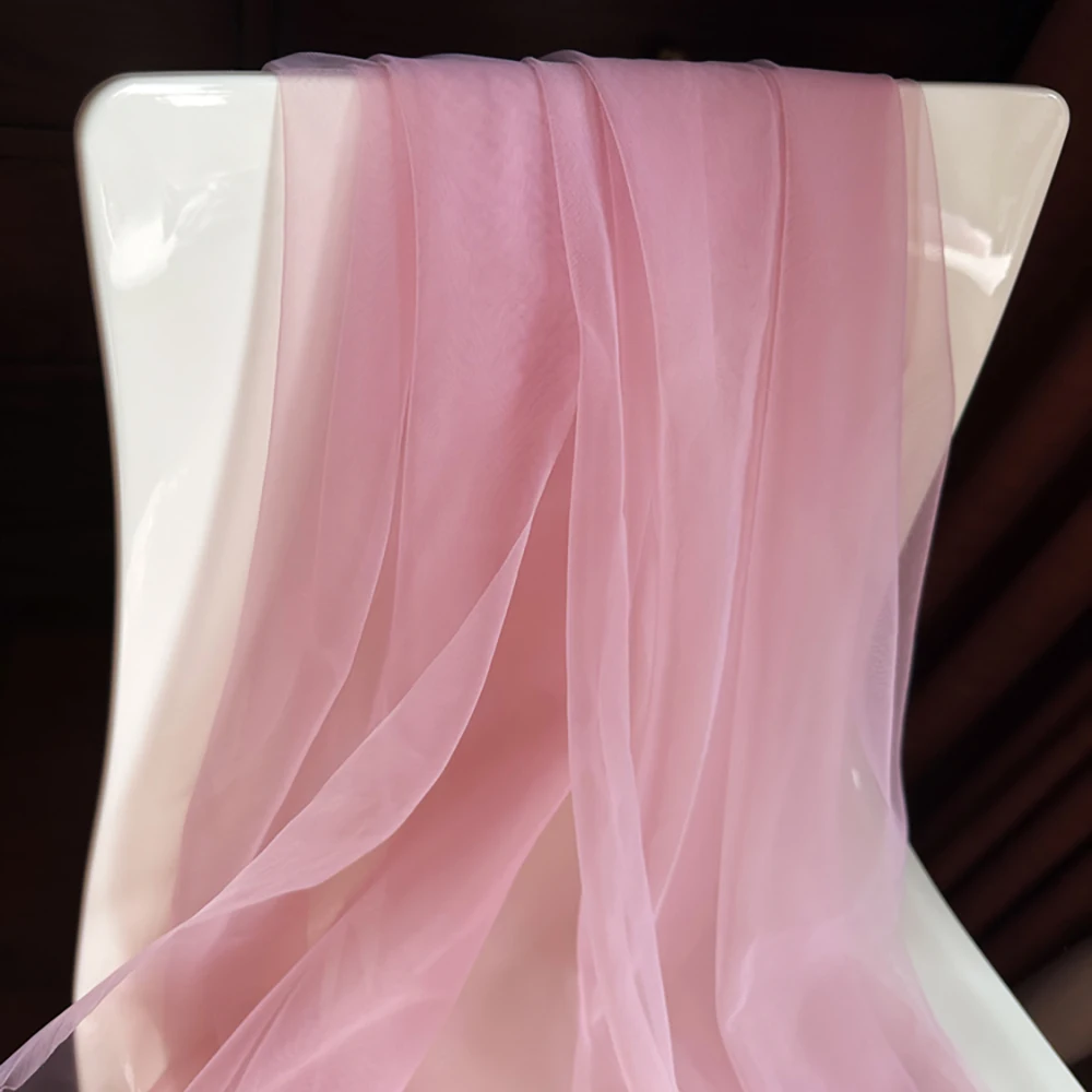 Pink red Tulle wedding background ceiling mesh wedding dress photography background cloth children\'s clothing fabric