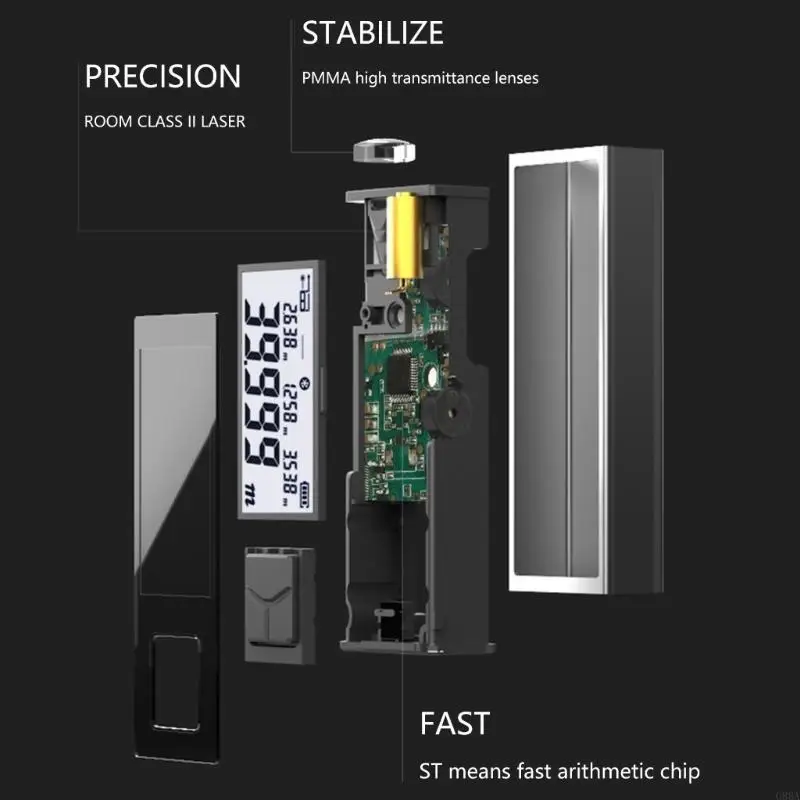 

G88A Rangefinder Tool Unit Switching Portable Rangefinder Measurement Tool 40M/60M Mini Distance Meter