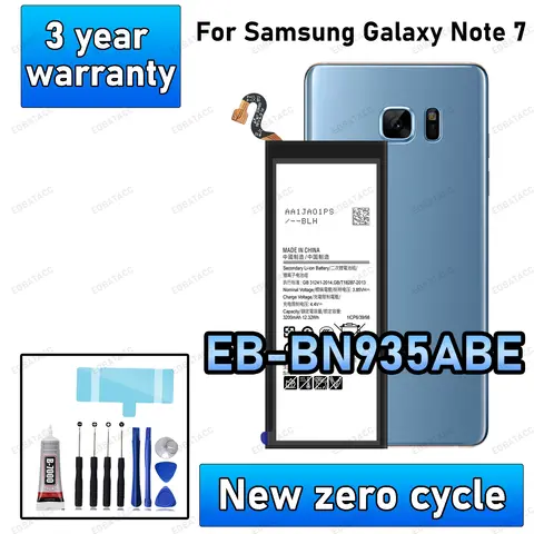 100% New High Quanlity EB-BN935ABE Battery For SAMSUNG Galaxy NOTE 7 NOTE7 N935 Replacement Batteria Batteries+Free tools