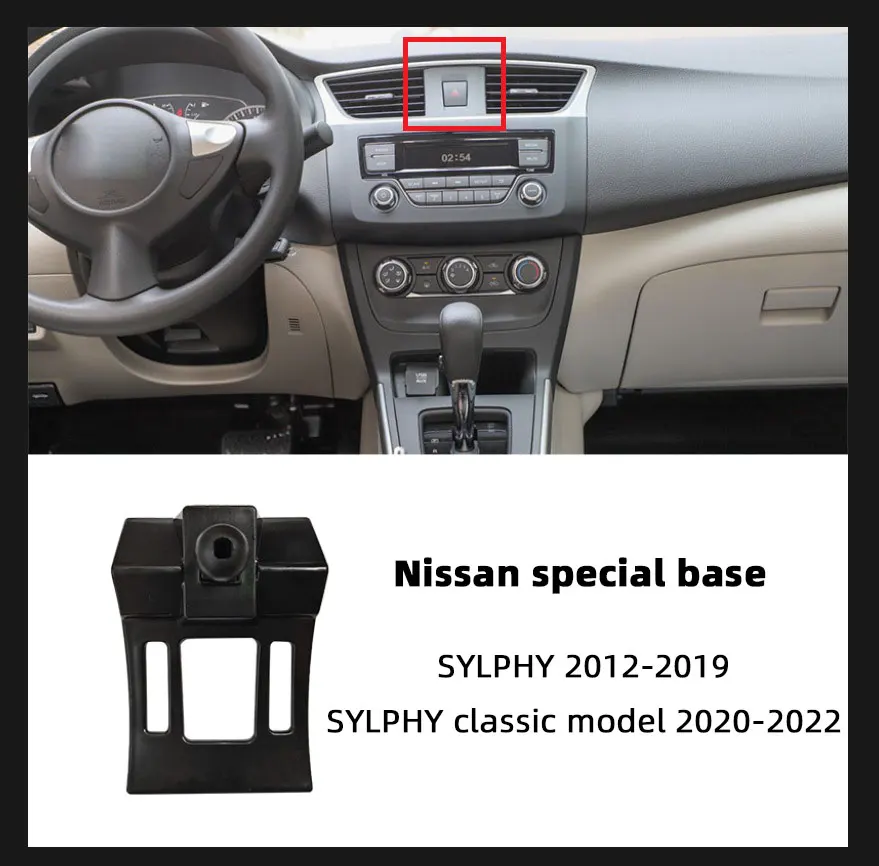 Car Mobile Phone Holder Base For Nissan ALTIMA SYLPHY QASHQAI SUNNY TERRA KICKS X-trail Murano Bracket Air Outlet Accessories