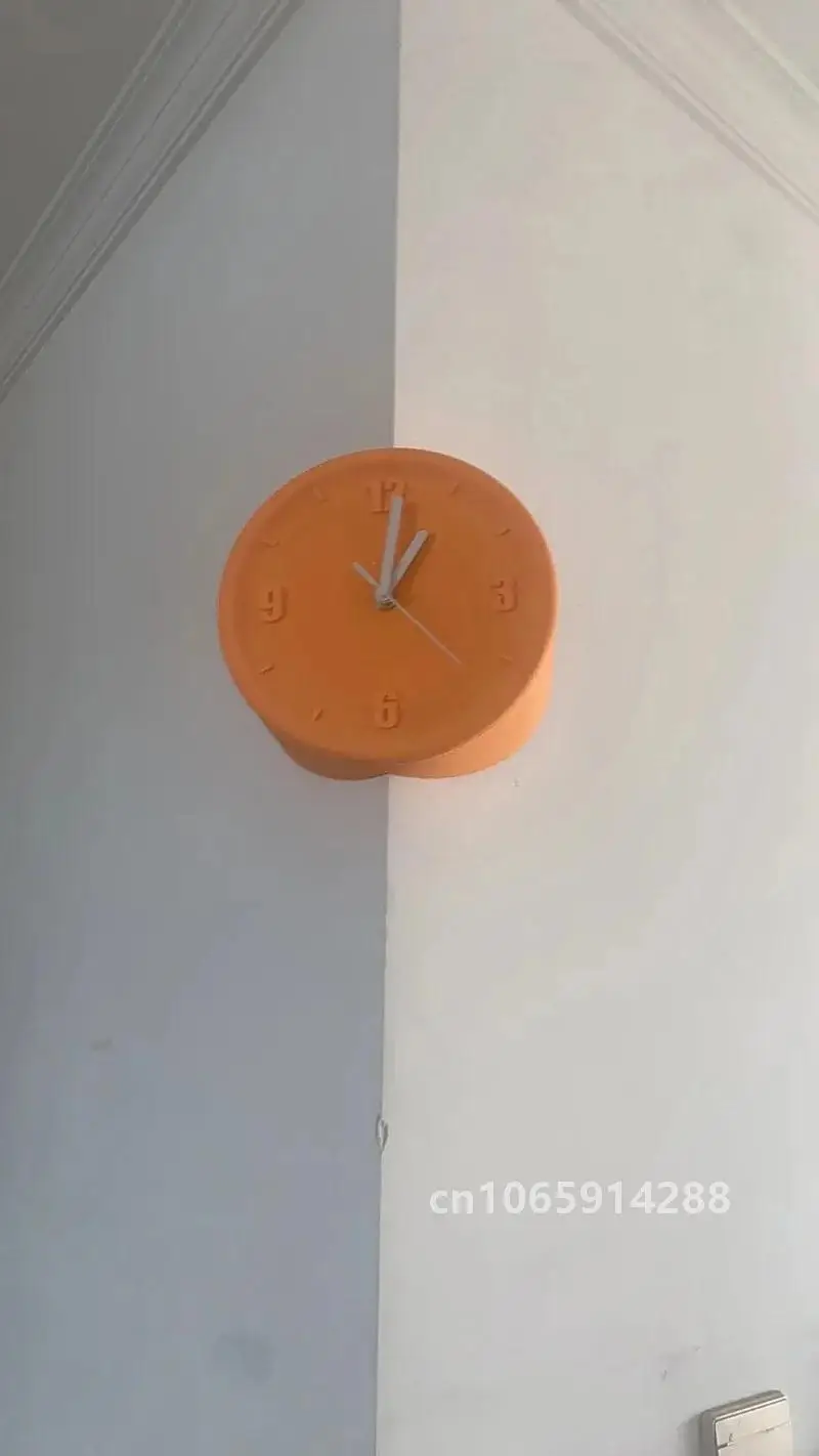 8 Inch Corner Wall Clocks Minimalist Wall Art Clock Bedroom Mechanism Silent Watches Living Room Luxury Desktop Watch Home Decor