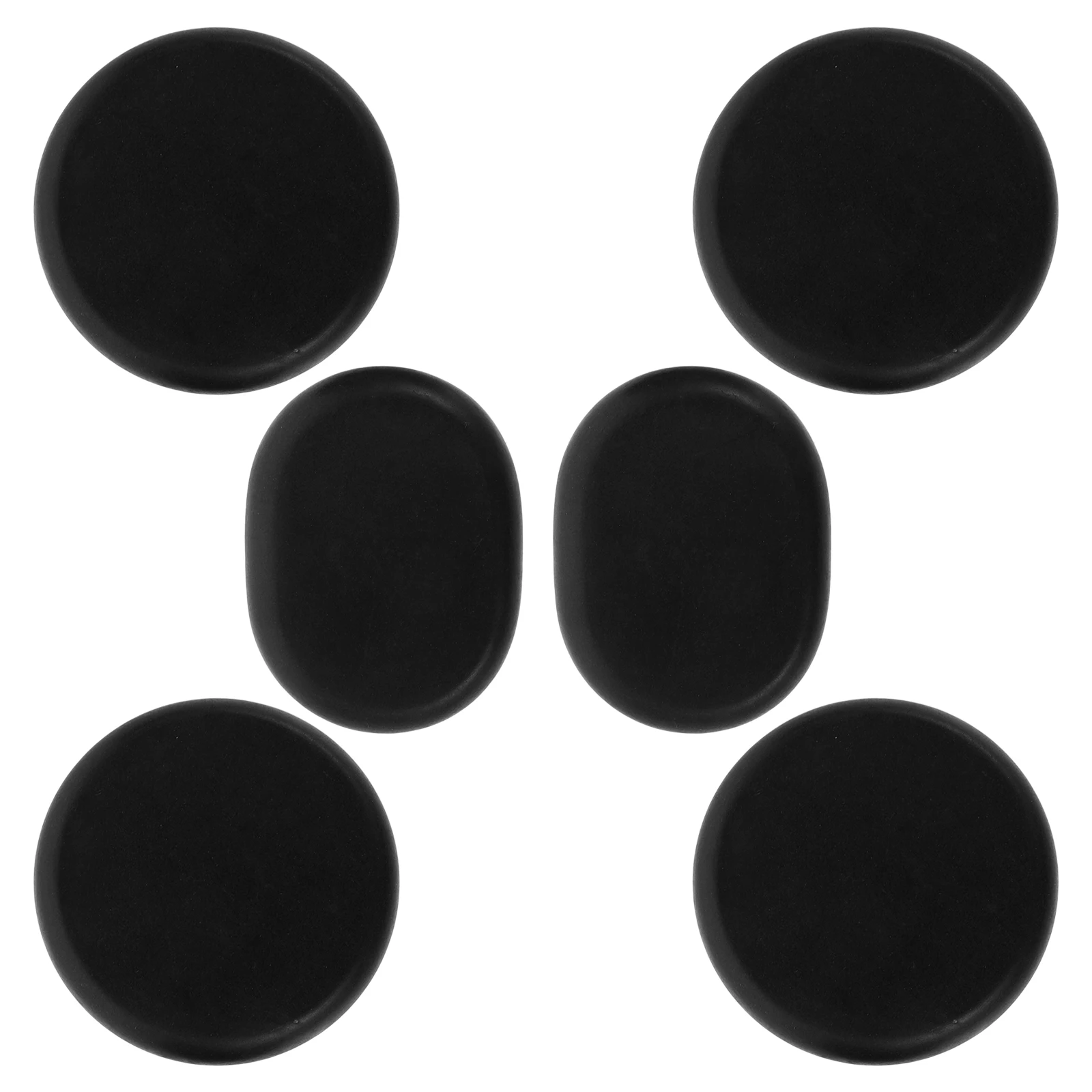 

6pcs Hot Massage Stones Basalt Heated Warmer Smooth Natural Rocks For Spa Muscle Relief Back Shoulder Neck Relaxation Therapy