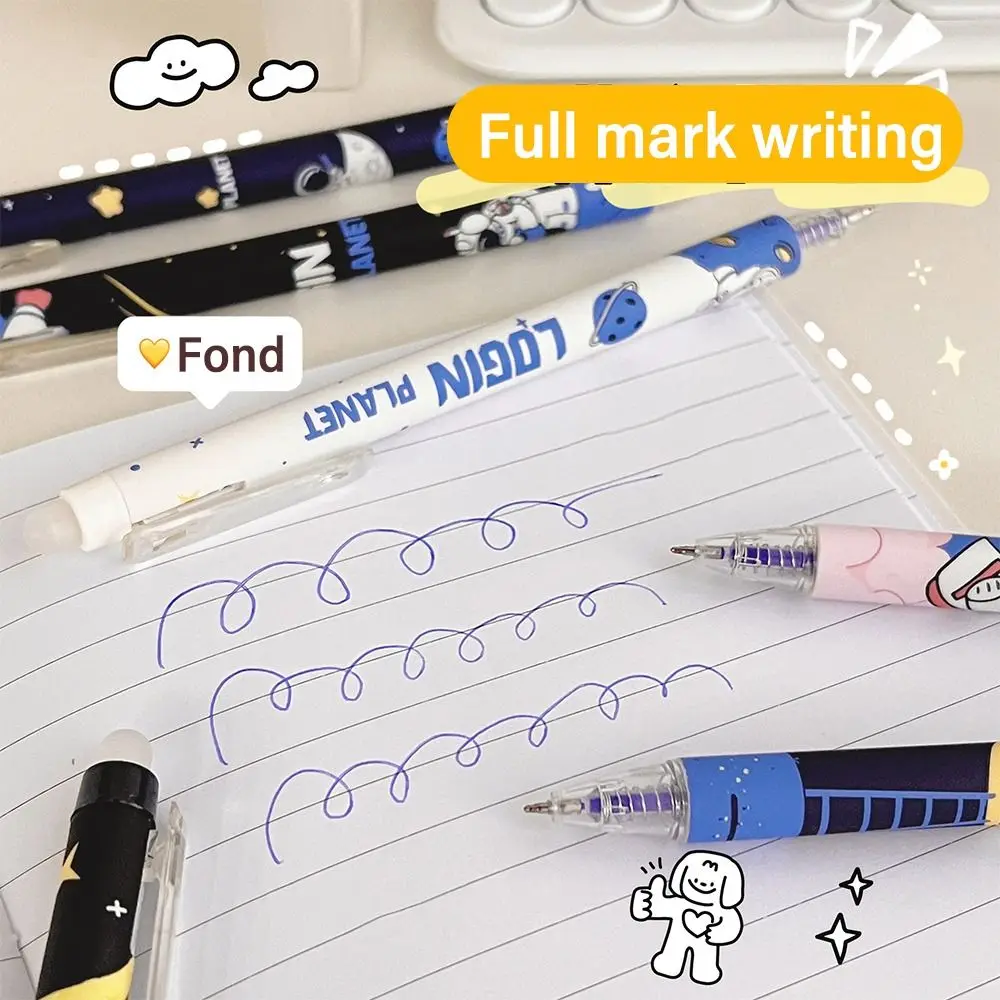 Stationery Cartoon Friction Easy-To-Rub Student Gift Erasable 0.5mm Black/Blue Ink Gel Pen Neutral Pen Ballpoint Pen