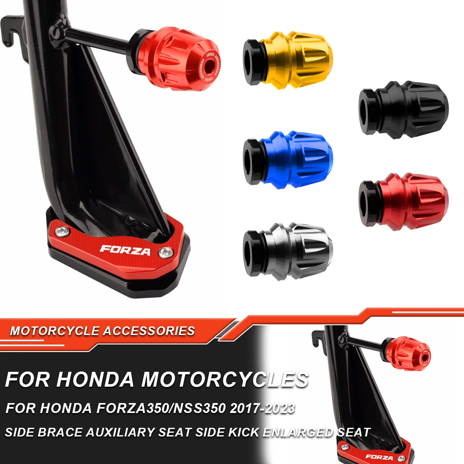 

Suitable For HONDA Forza 350 NSS 350 Motorcycle Accessories Modified Side Brace Auxiliary Seat Side Kick Enlarged Seat 2017-2023