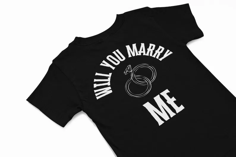 will you marry me T-Shirt, Quirky proposal tee, wife to be tee shirt, Girlfriend lovers gift, Cute girls wedding tee