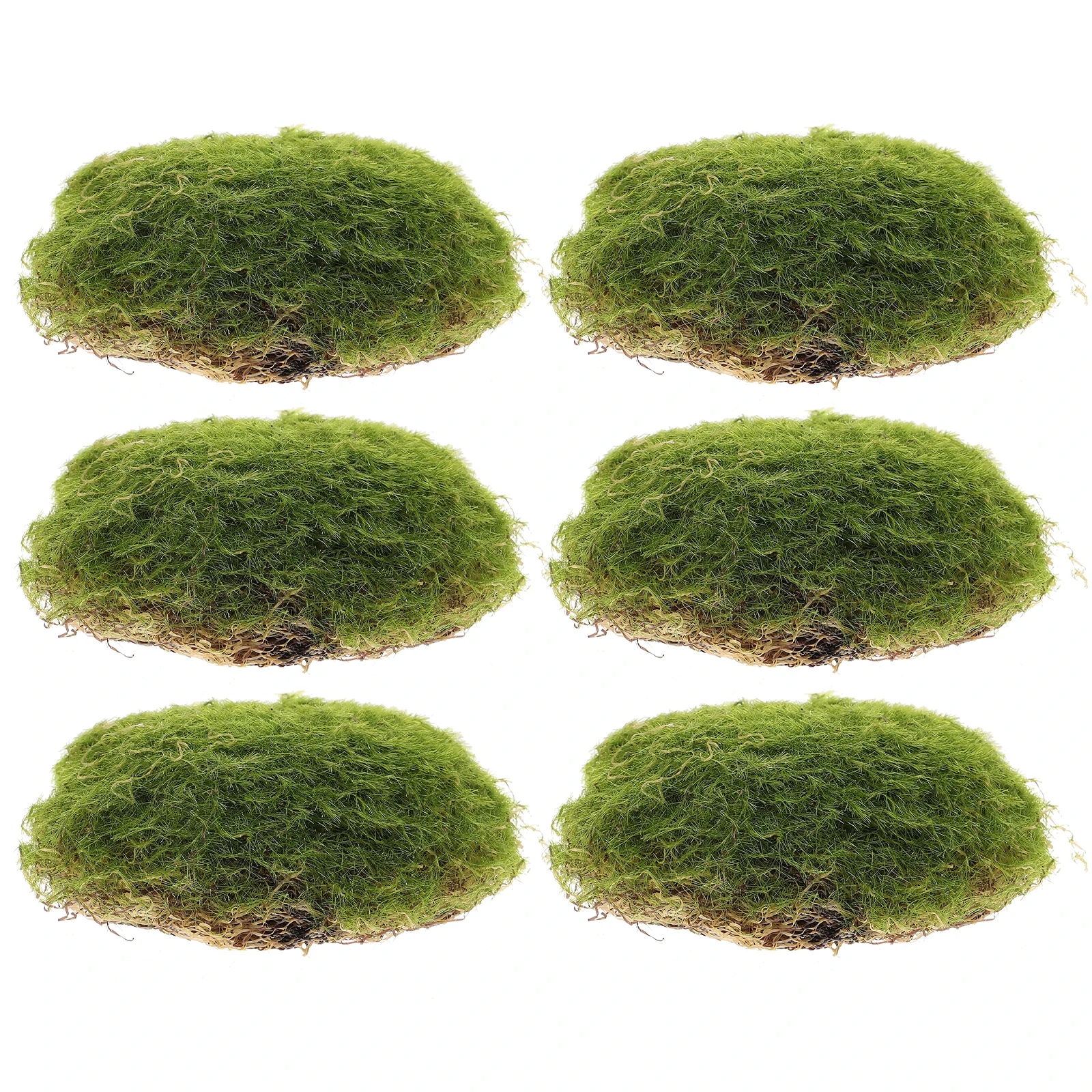 

6 Pcs Artificial Moss Block Decorative Stone Home Garden Micro Landscape Stones Rocks for Indoor Plants Ornament