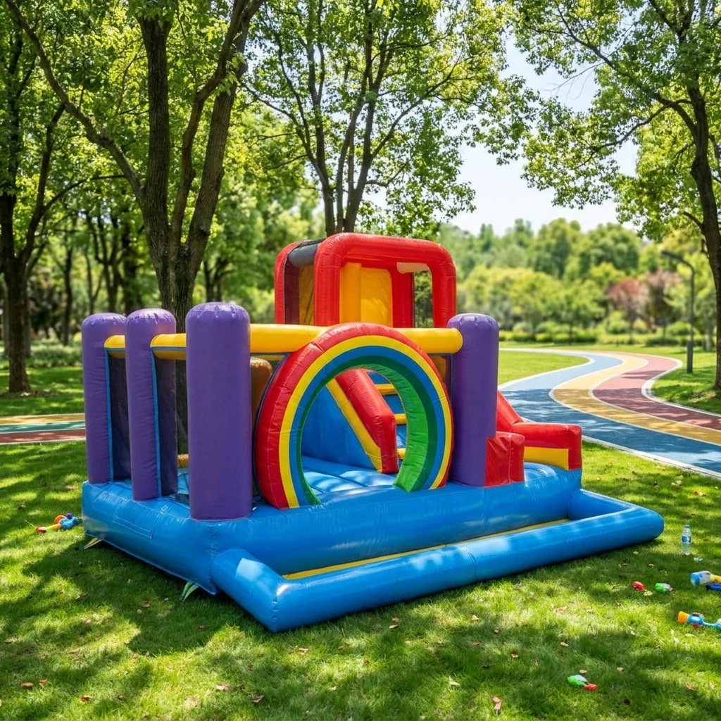 Commercial Outdoor Bouncy Castle Inflatable PVC Inflatable Bouncy Castle Inflatable Bouncy Castle with Slide for Rent