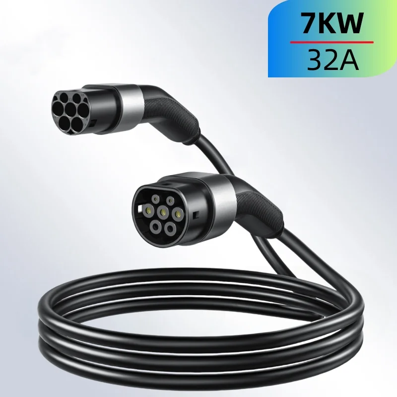 RIYS 32A 7KW Portable EV Charging Cable Type2 For Hybrid PHEV Cars Full Lenght 5M With High Performance Public Charging Stations