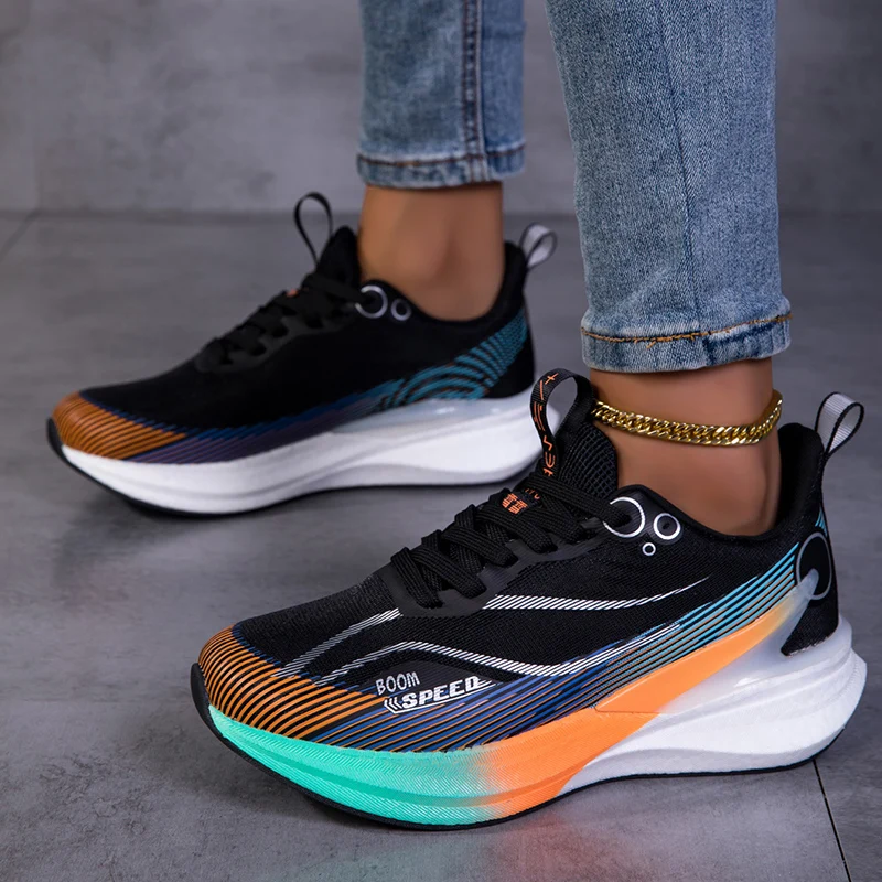 Popcorn Running Shoes Men's High-Quality Casual Sports Shoes Carbon Board Comfortable Women's Marathon Training Running Shoes