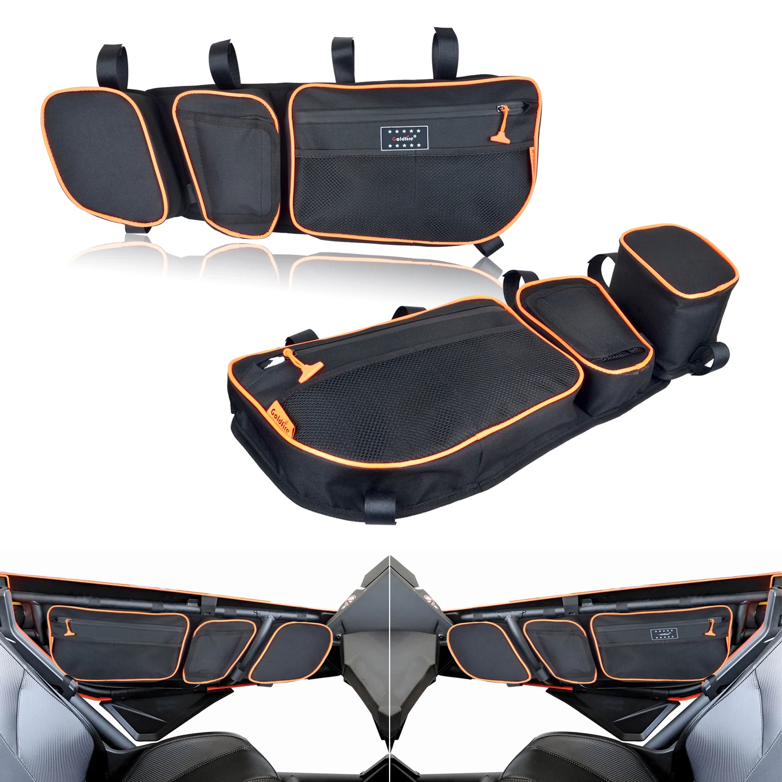 

UTV Side Storage Door Bag Front Upper Door Bags Knee Pad Car Organizer Fits For Can Am Maverick X3 XDS Turbo R EDC Outdoor Bag