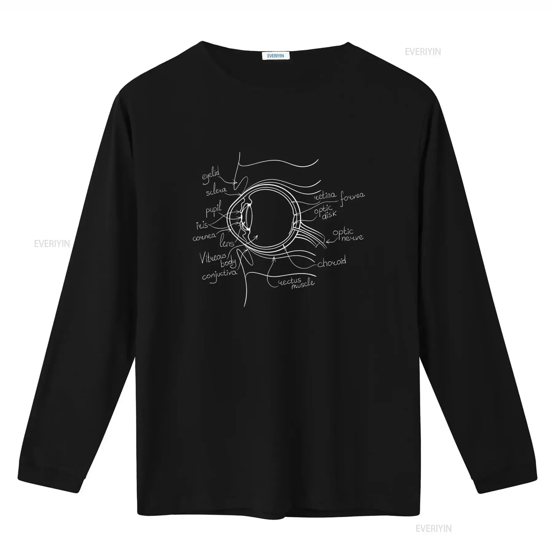 Eye Anatomy T Shirt Optometry Optometrist Ophthalmology Eyeball Drawing for Optometric Tech vintage Washed fashion Comfortable