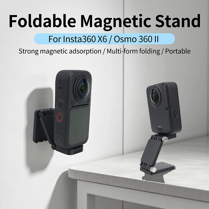 Magnetic Backplate Mount Bracket for Insta360 X6 DJI Osmo360 II Camera Fixed Holder Multi-Angle Adjustable Shooting Accessories