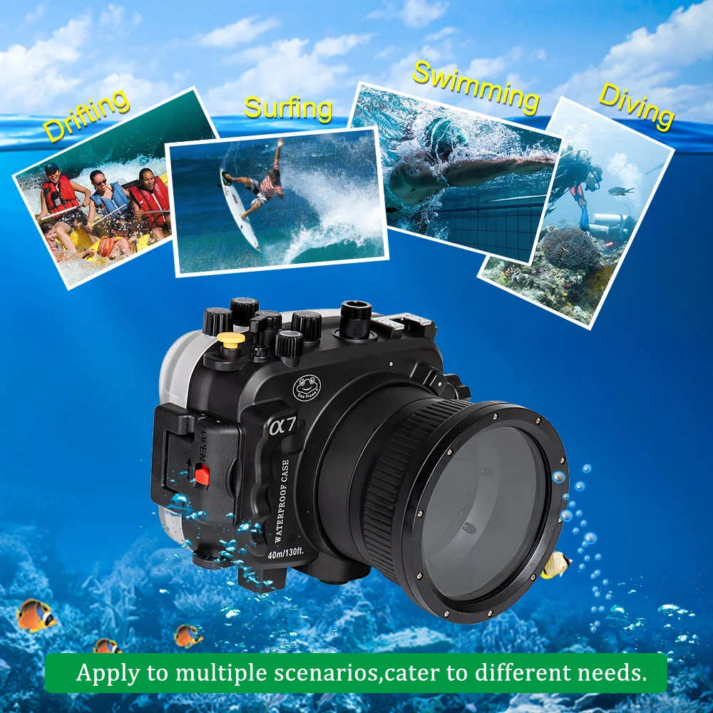 Scuba Diving Camera Case Cover For Sony A7 Underwater Photography Equipment Waterproof Camera Housing