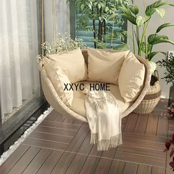 Rope Basket Hanging Chair Indoor Macrame Adults Designer Swing  Comfortable Waterproof Silla Jardin Exterior Home Furniture