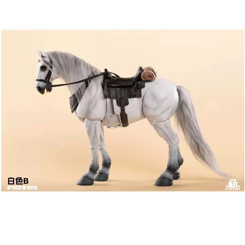 Fishtoys 1/12 Articulated Horse Basic Model Realistic Animal Detachable Mane Tail For Action Figure Collection Display Hobbyists
