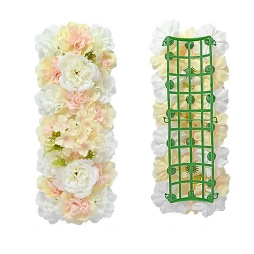 

Simulated Artificial Flower Wall Panel DIY Realistic Fake Flower Backdrop Silk Rose Flowers Lifelike Wedding Road Lead