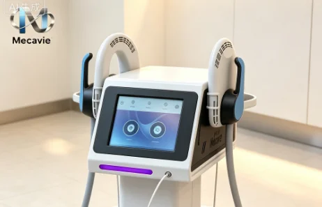 Portable 6500W HI‑EMT Body Sculpting Machine Dual Handles 8cm Deep Muscle Stimulation Build Muscle Burn Fat Non Invasive Zero Do