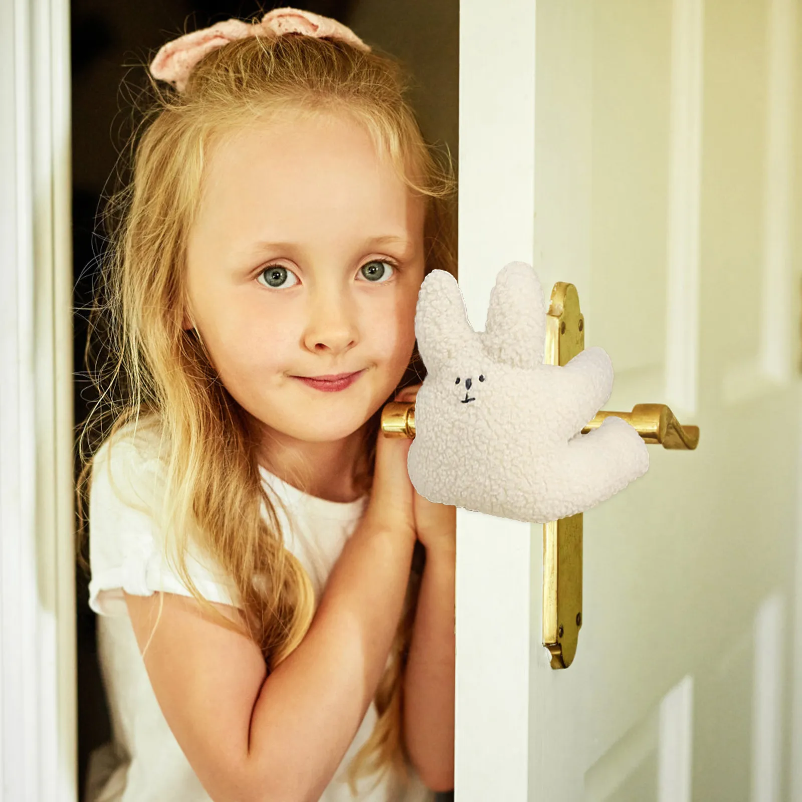 Proof Door Stopper Rabbit Design Finger Pinch Guard Room Door Protector Stops Slamming No Noise No Damage to Floor Or Frame