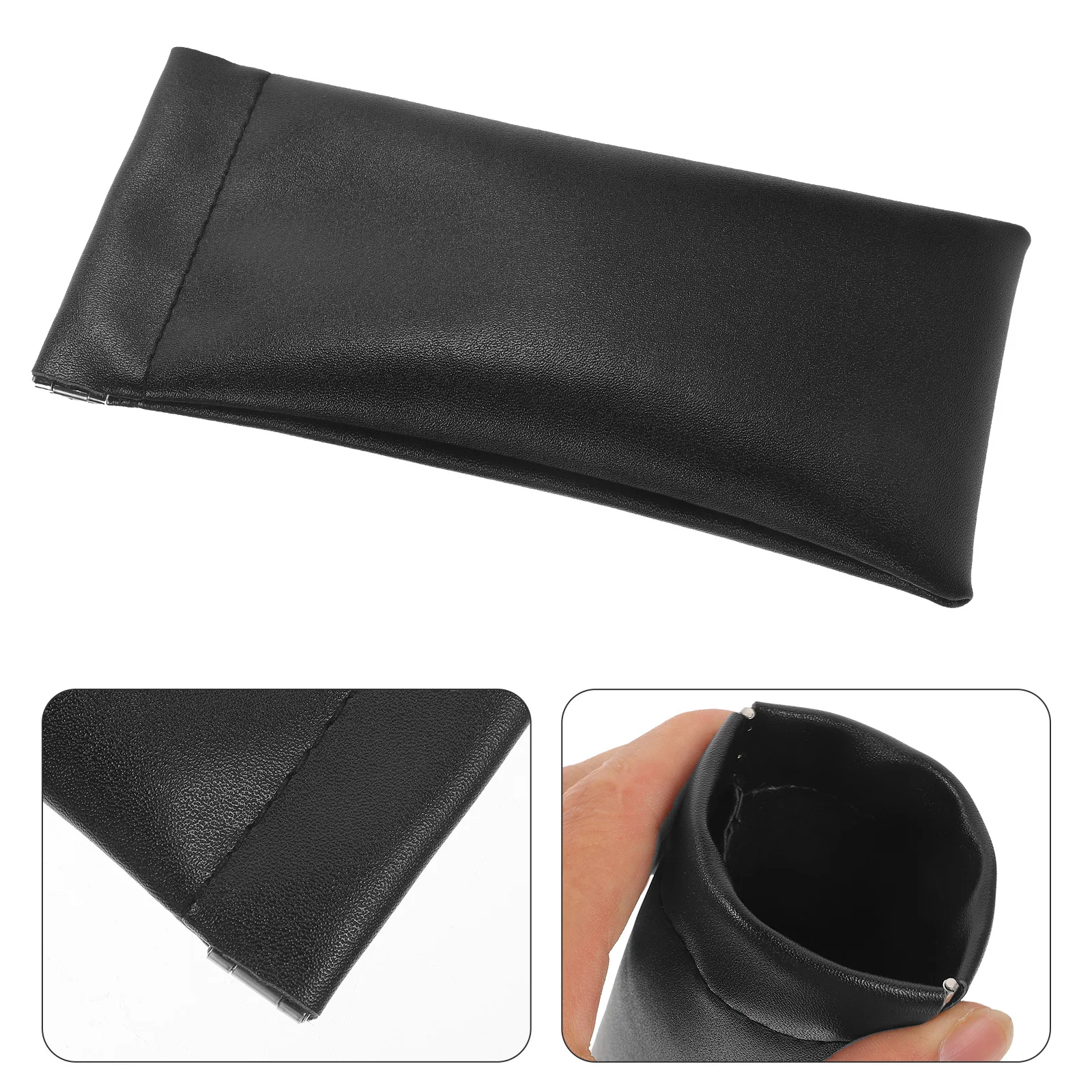 

Stylish Portable Eyeglasses Case Soft Glasses Pouch Dustproof Secure Closure for Sunglasses and Small Items