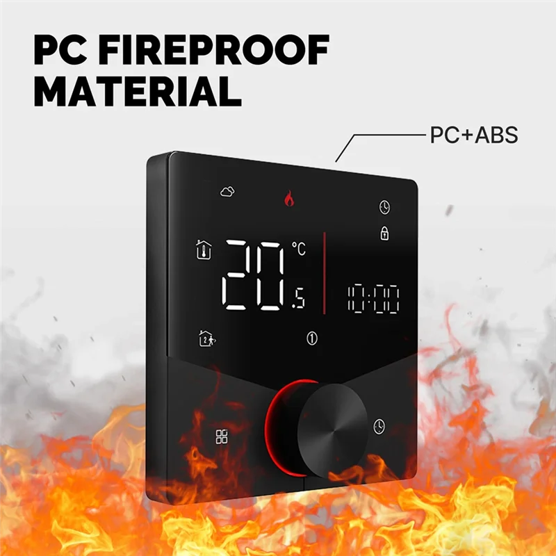 

N75R-Wi-Fi умная ручка нагрева, термостат, ЖК-дисплей, сенсорный экран, регулятор температуры (водяной газовый котел, белый), простая установка