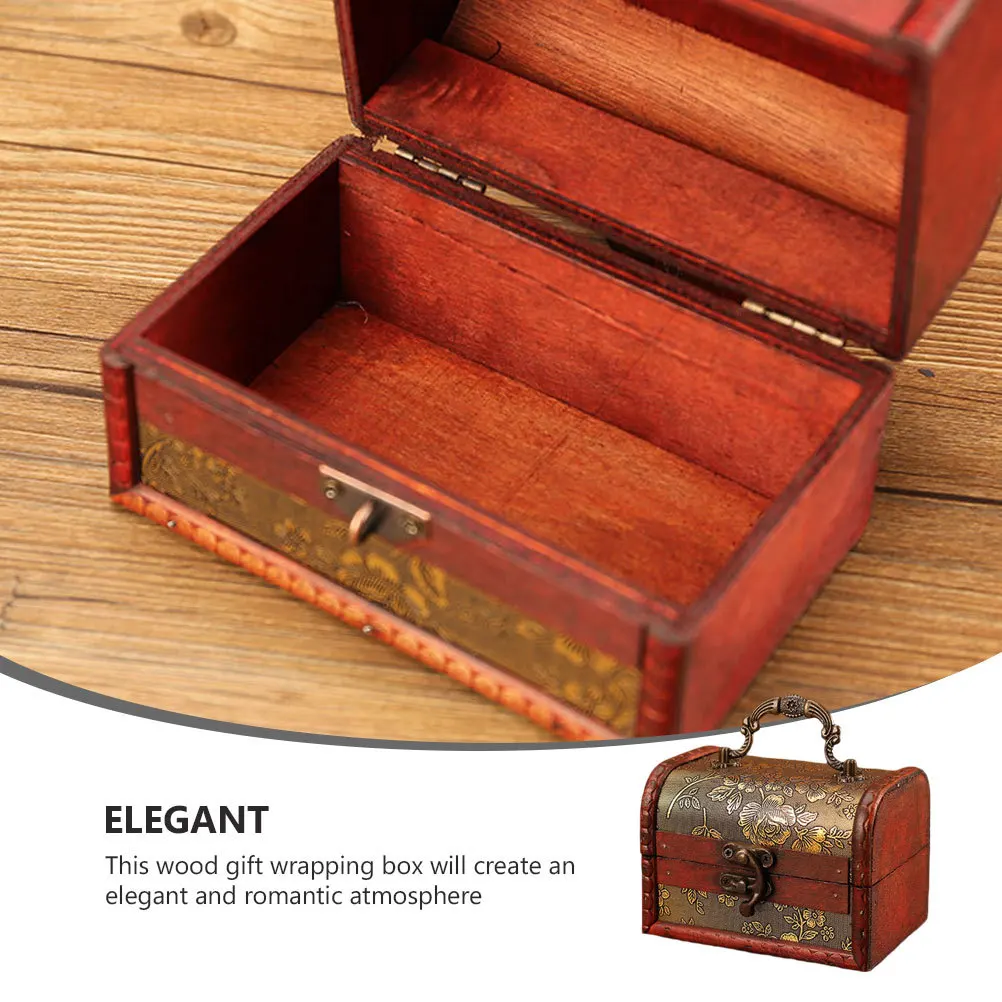 1Pcs Delicate Wood Case Premium Material Jewelry Storage Box Desktop Organizer for Small Gifts Festivals Weddings
