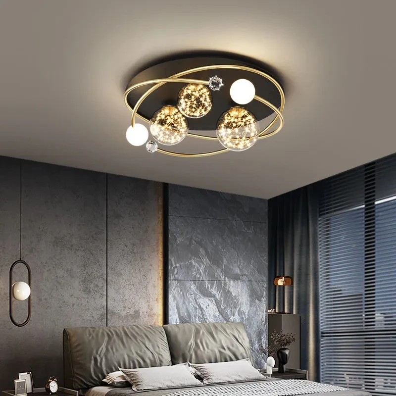 Nordic LED Ceiling Chandeliers Rings Gypsophila Lustre Modern Living Room Ceiling Lights Simple Interior Decoration Lamp