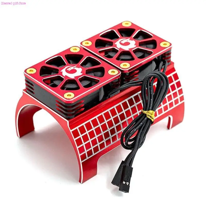 D0JC 4985 1717 Motor Heat Sink High Speed Dual Fan Radiator for ARRMA 1/5 Scale Truck view 4