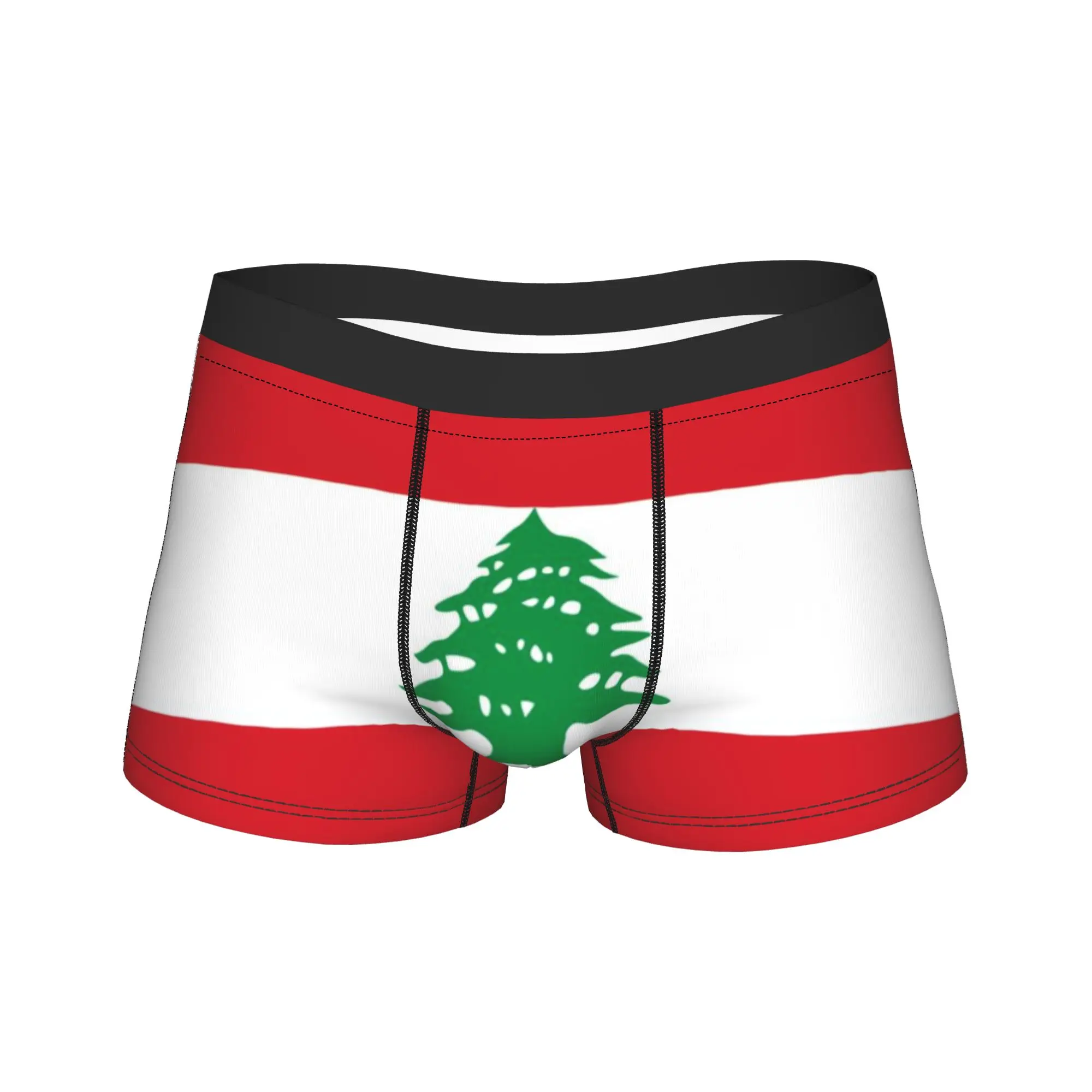 Lebanon Flag Lebanese Pride Cedar Tree Middle Eastern Merch Boxers Shorts Humor Underwear  Boxer Shorts Gag Gift For Men