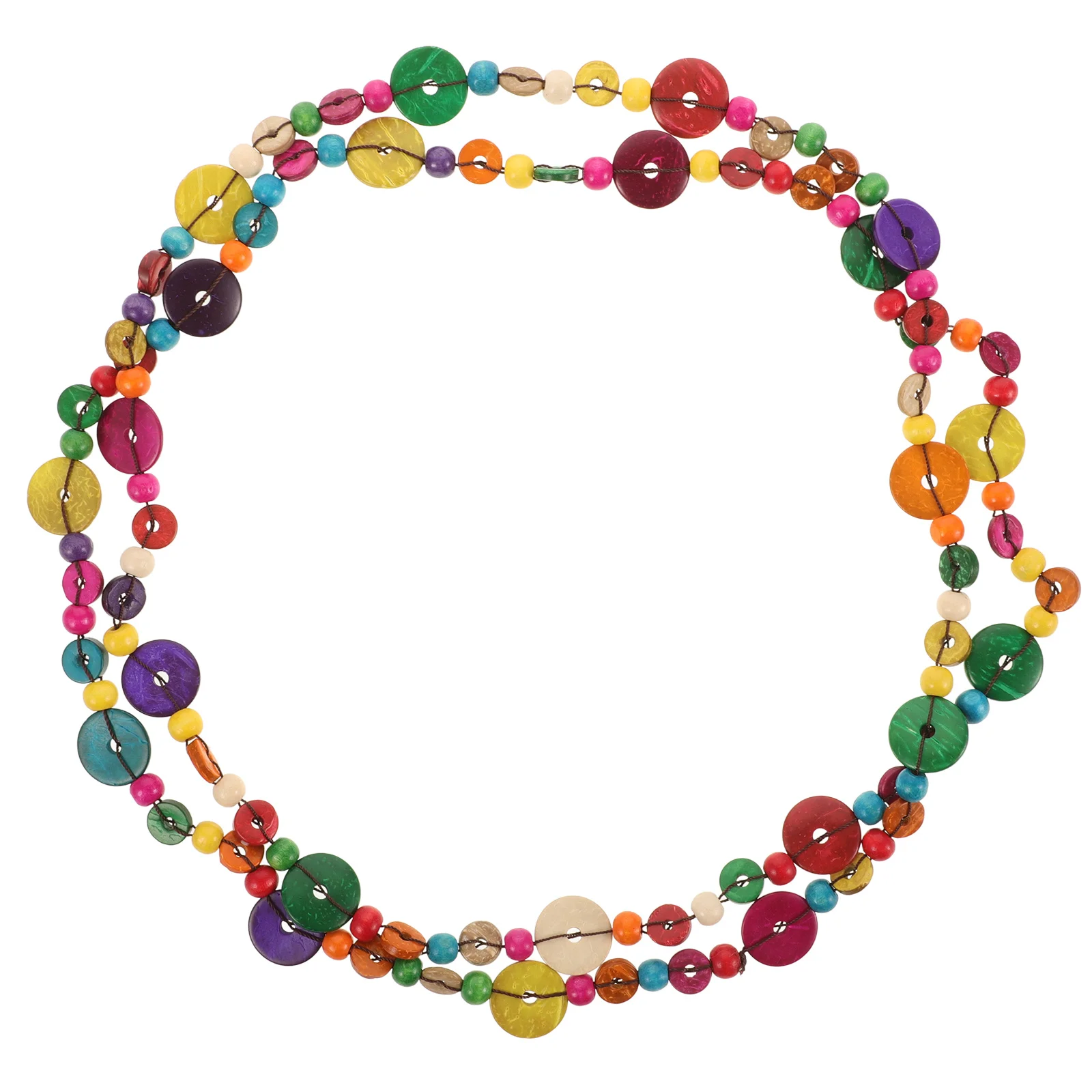 

Turquoise Necklace Fashion Colorful Layered Funky Ethnic Statement for Women Weaving Bead Jewelry