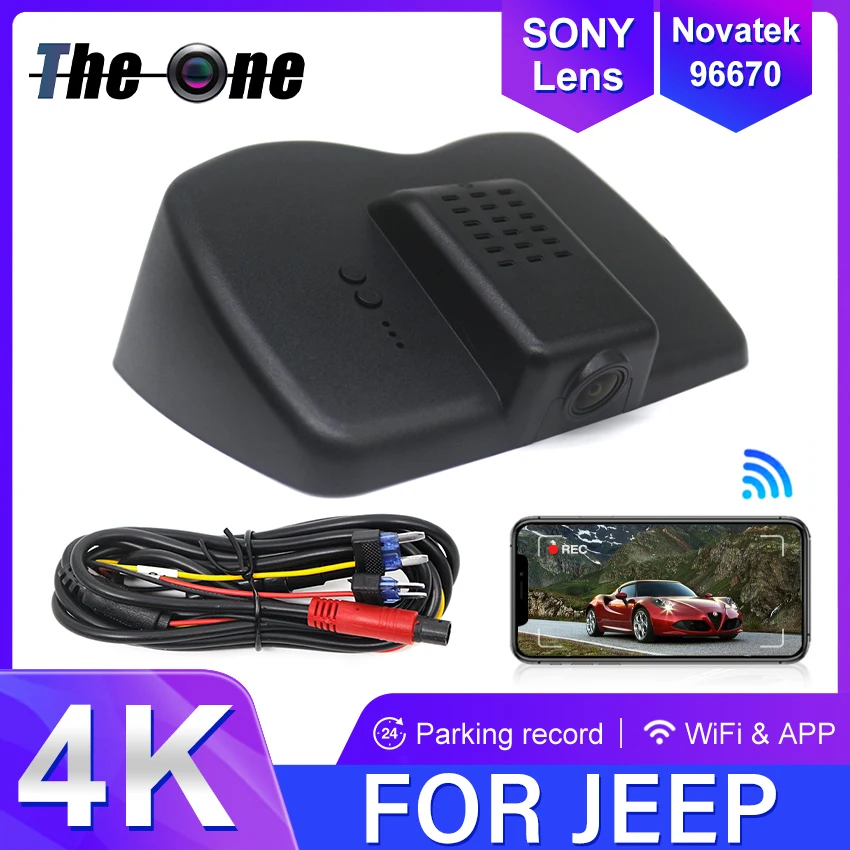 

Car DVR Wifi Video Recorder 4K Dash Cam Camera For JEEP Cherokee 2015 2016 2017 2018 Dashcam Night Vision Control Phone APP