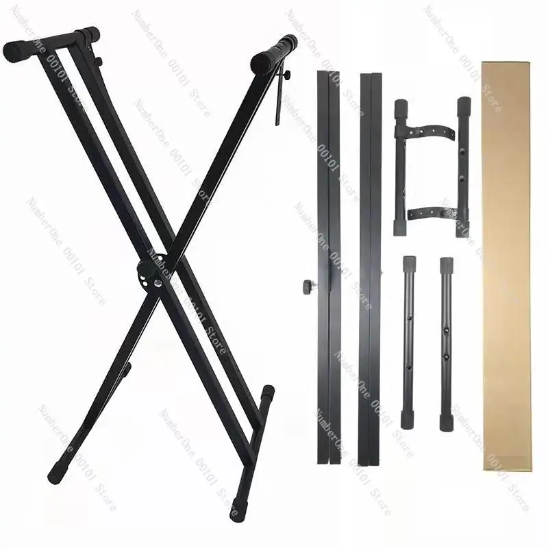 

Electronic Piano X Stand Adjustable, Universal 61 76 88 Key Keyboard Stand, Portable Folding Support