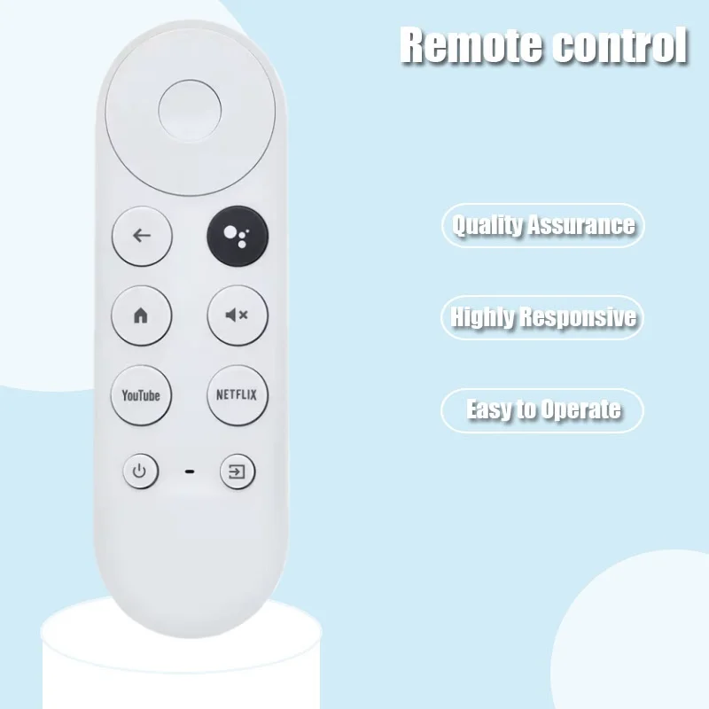 New Voice Remote Control for Google Chromecast TV 4K (Snow), Replacement Remote for Google Chromecast 4k Snow HD TV G9N9N GA0140