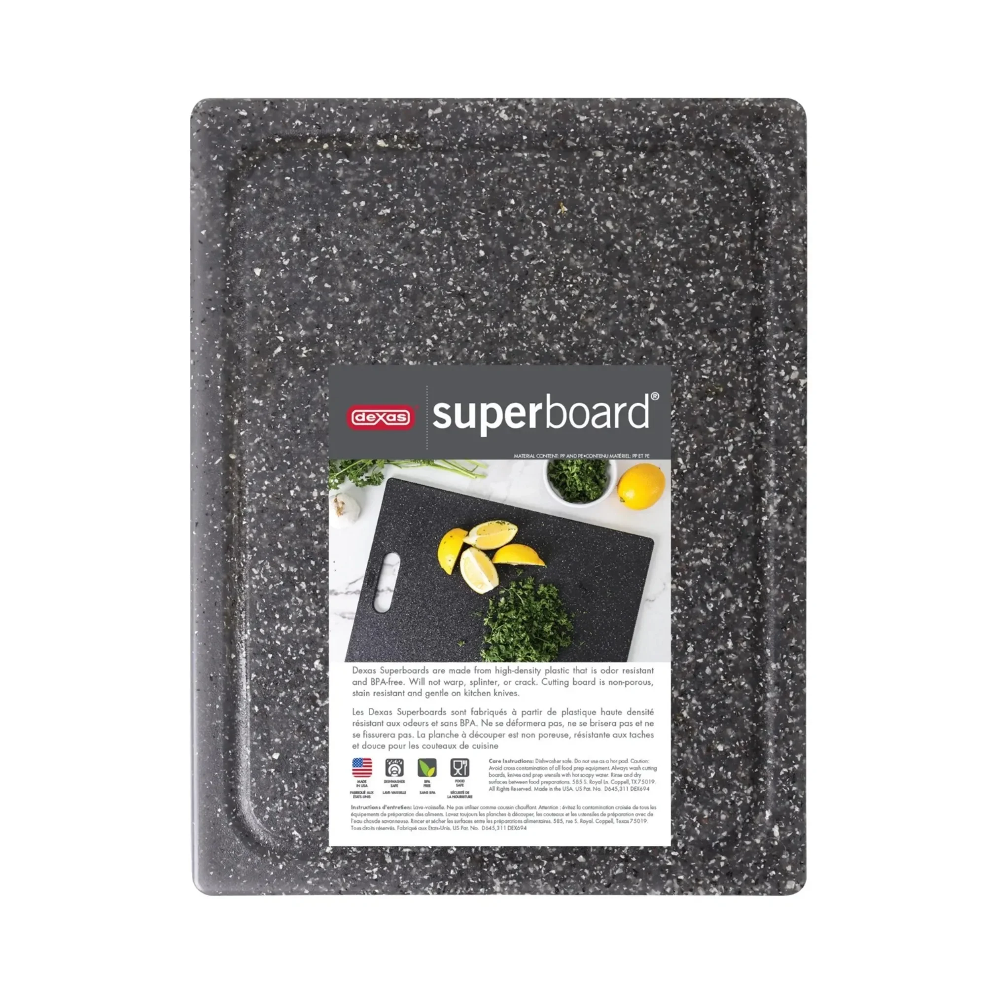 Tagliere in poli granito con finitura in granito spesso realizzato in plastica ad alta densità, antimacchia e non porosa