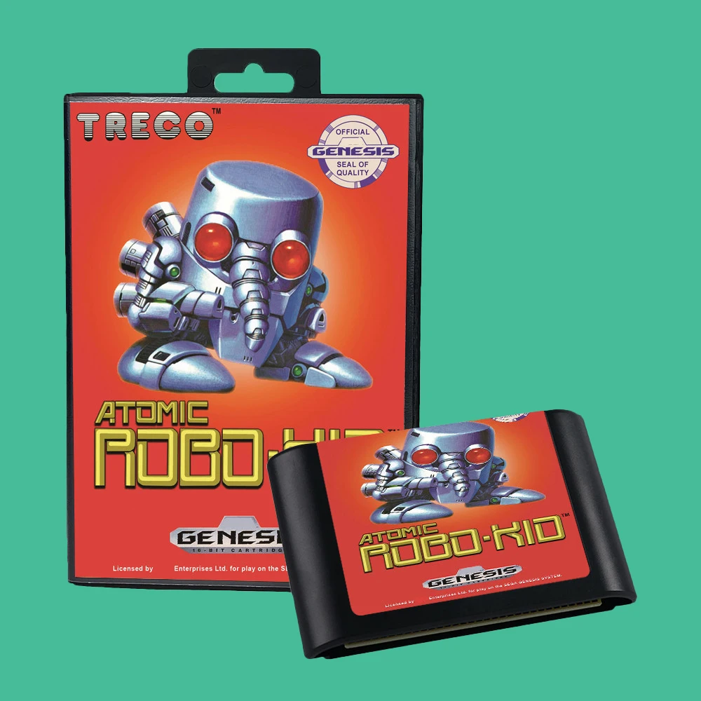 Atomic Robo-Kid USA Game for SEGA Mega Drive Genesis 16 bit Consoles Game Cartridge Box Manual