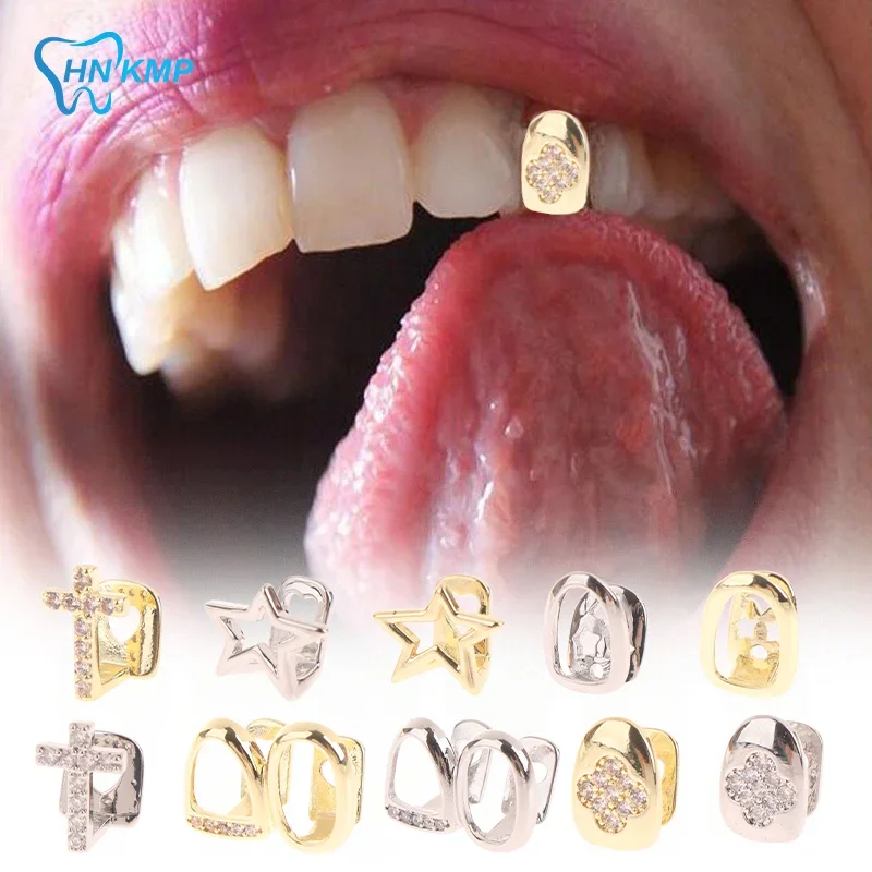 

Хип-хоп с одним зубом, стоматологические колпачки для зубов Grillz, металлическая кепка для гриля в стиле панк, косплей, вечерние зубы, гриль, стоматологические модные украшения