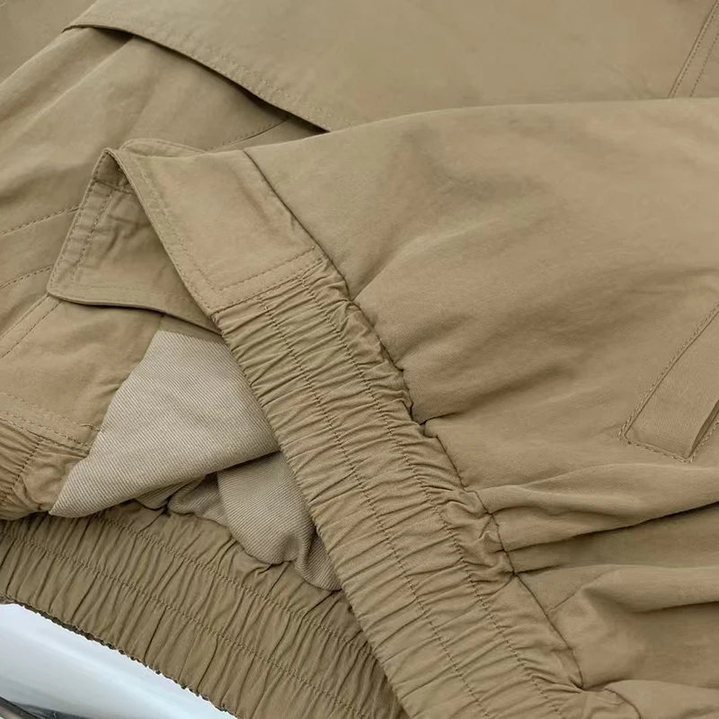 سترة نسائية كاكي أنيقة عتيقة مع طية صدر السترة، سترة مستوحاة من الخصر، خريف، وصول جديد، 2025