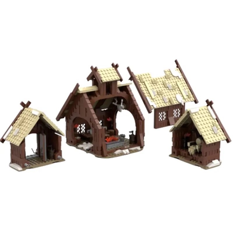 Spot MOC-96080 Small Particle Assembly 0 Aiyang Story Storage Mide House Construction Toy Creative Puzzle Model DIY Construction