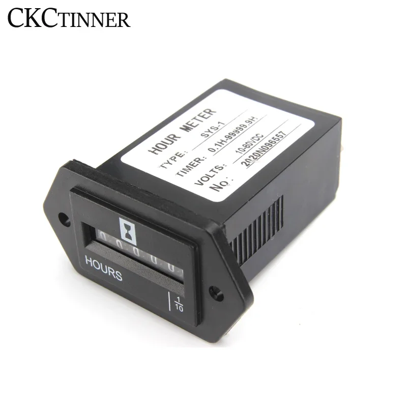 SYS-1 6 Digits DC 10-80V AC 100-250V Hour Meter digital industrial Complete Sealed Quartz Timer Counter Mechanical hours counter