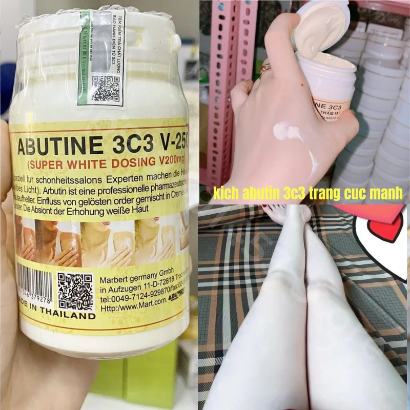 New Kem Body Kích Trắng Arbutin 3c3 Hủ 250g Hàng Thái, Dòng Kem Dưỡng Trắng Nhanh Chuyên Sâu Cho Bạn Làn Da Trắng Sáng Hơn