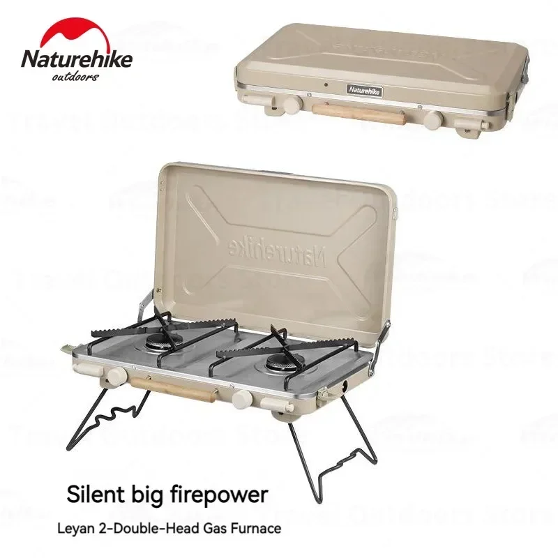 Naturehike Portable Double Stove High Power Gas Stove Burner Strong Fire Heater Tourist Camping Kitchen Cooker Supply Windproof 20 30 40 50 marble foil fire oil proof contact paper for kitchen decor self adhesive removable waterproof wallpaper for bathroom