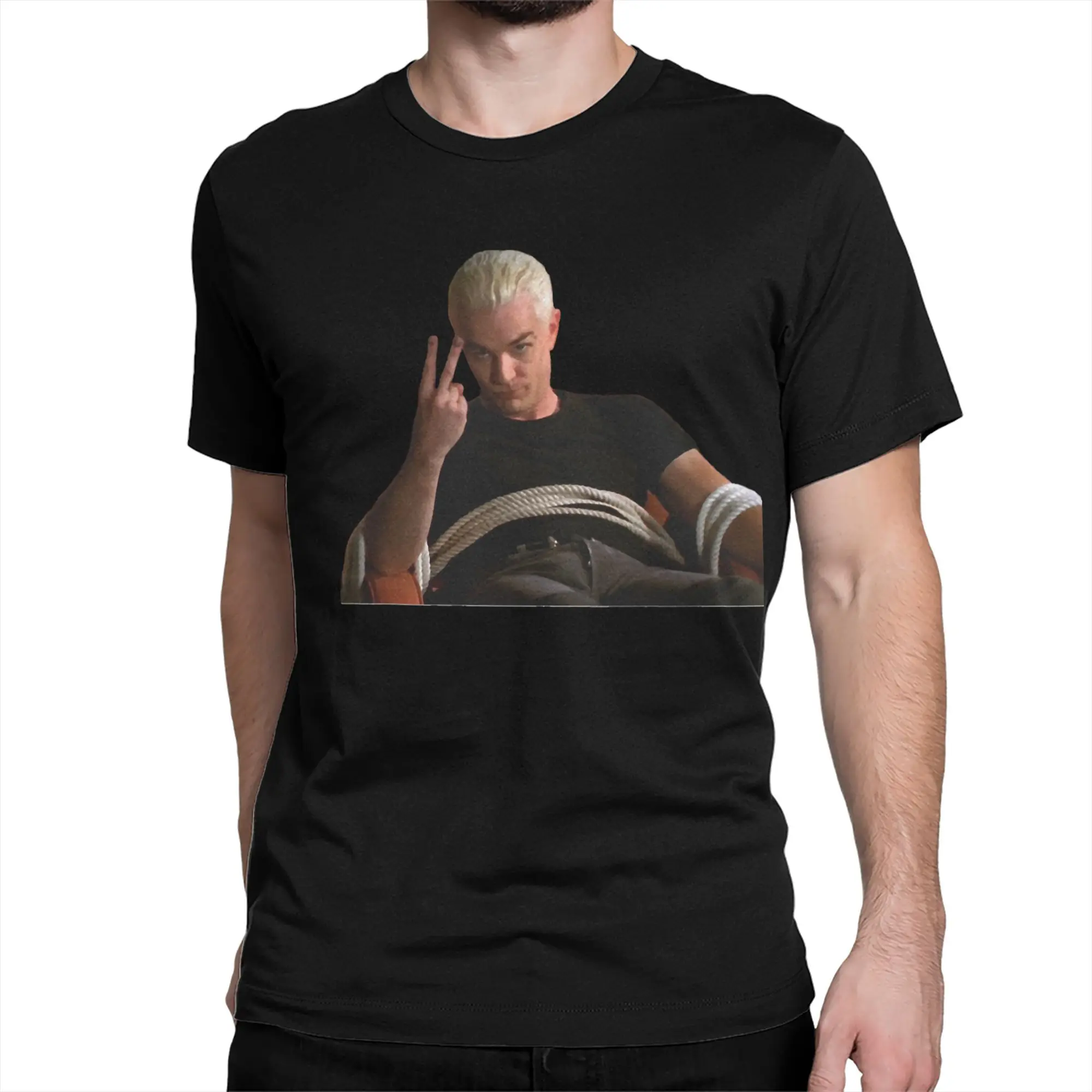 بافيز مصاصي الدماء القتلة سبايك القطن الخالص تي شيرت الرجال الشاطئ موضة خمر تي شيرت س الرقبة موضة تي شيرت عادية