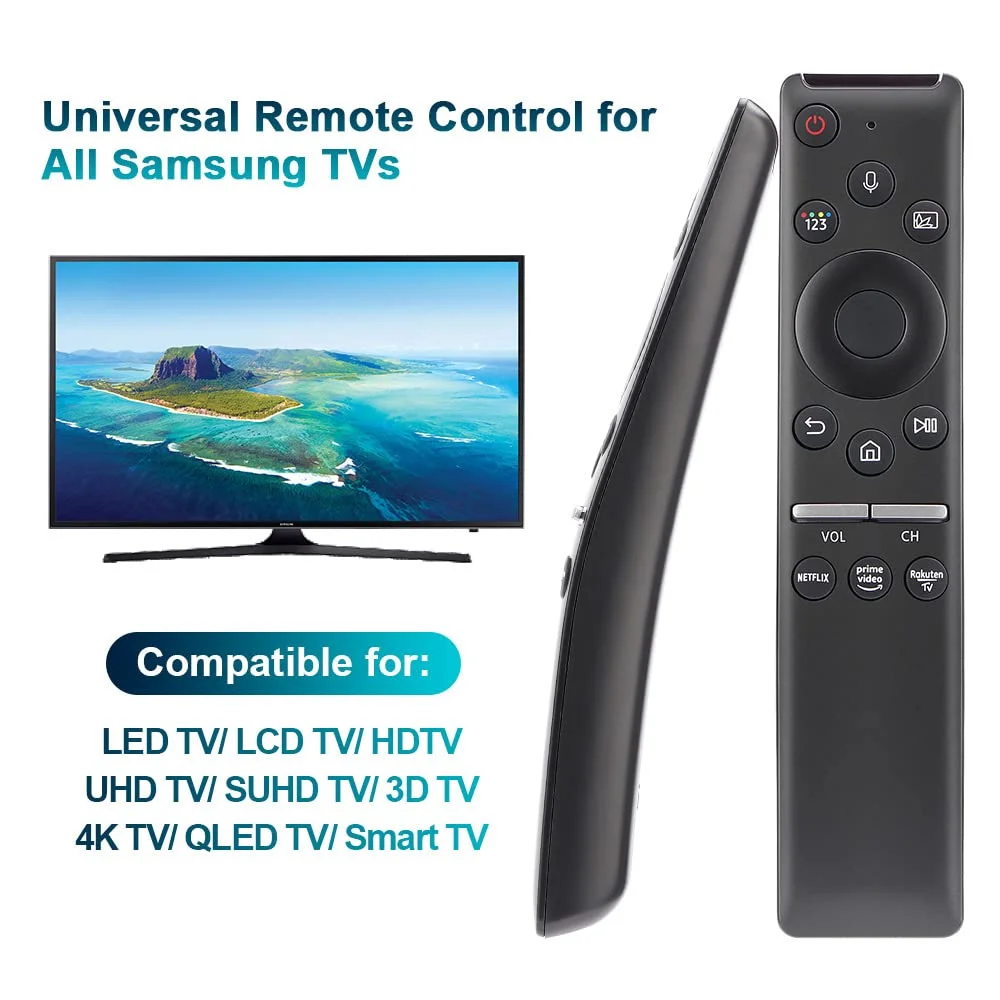 BN59-01330B Voice Remote Control for Samsung Smart TV LED QLED 4K 8K UHD HDR Curved with Netflix, Prime Video,Rakuten TV Button