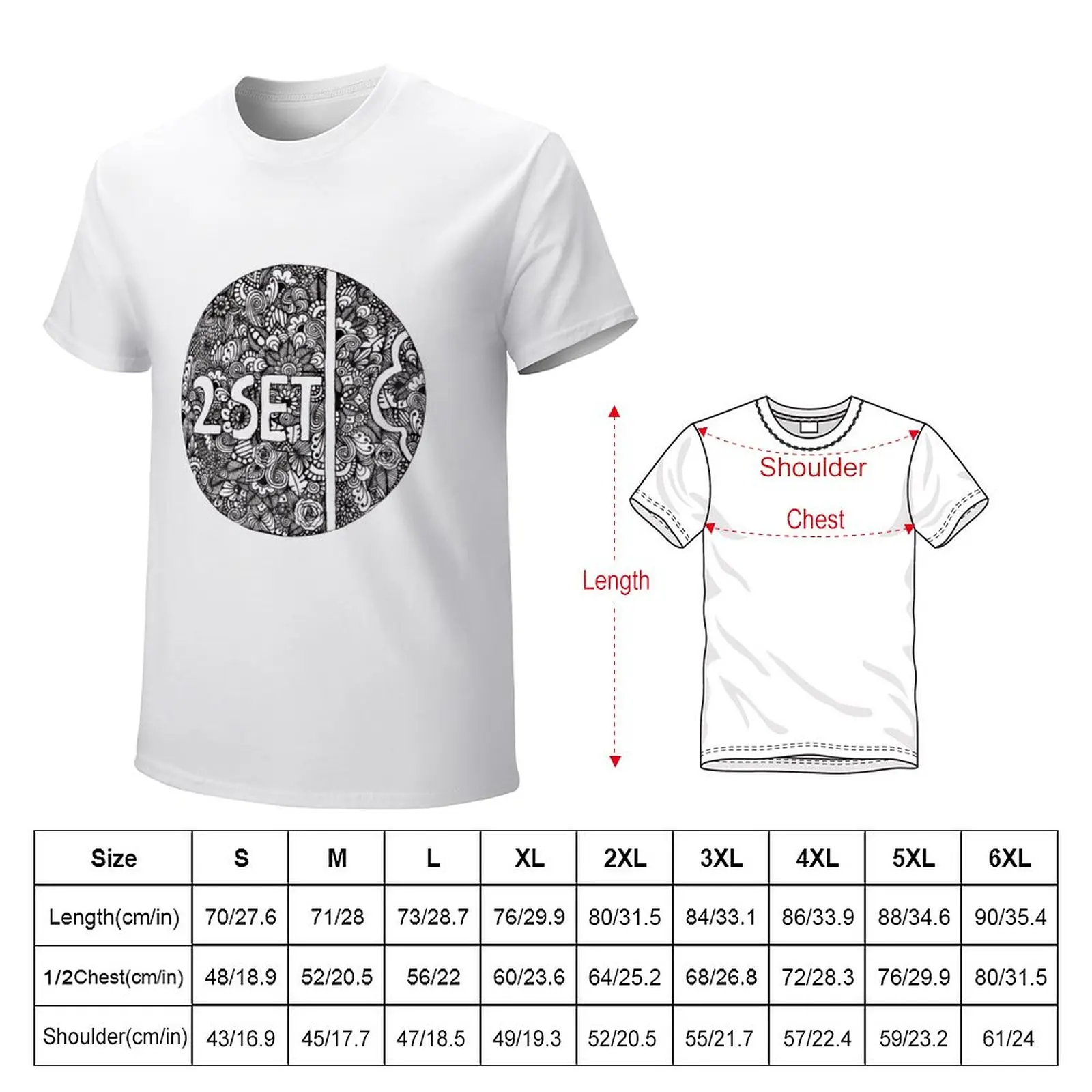 Twoset zentangle logo T-Shirt oversizeds customizeds animal prinfor boys mens clothes