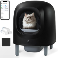 Petree Smart Cat Litter Box Automatic Self-cleaning Cat Toilet Litter Box WIFI Remote Control Pet Tray Detachable Cat Toilet