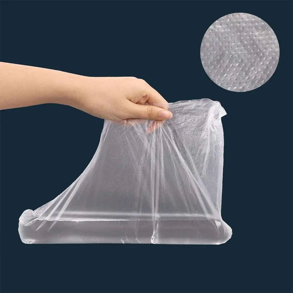 100Pcs/Pack Disposable Foot Covers Plastic Transparent Shoes Cover Paraffin Bath Wax SPA Therapy Bags Liner Booties Wholesale