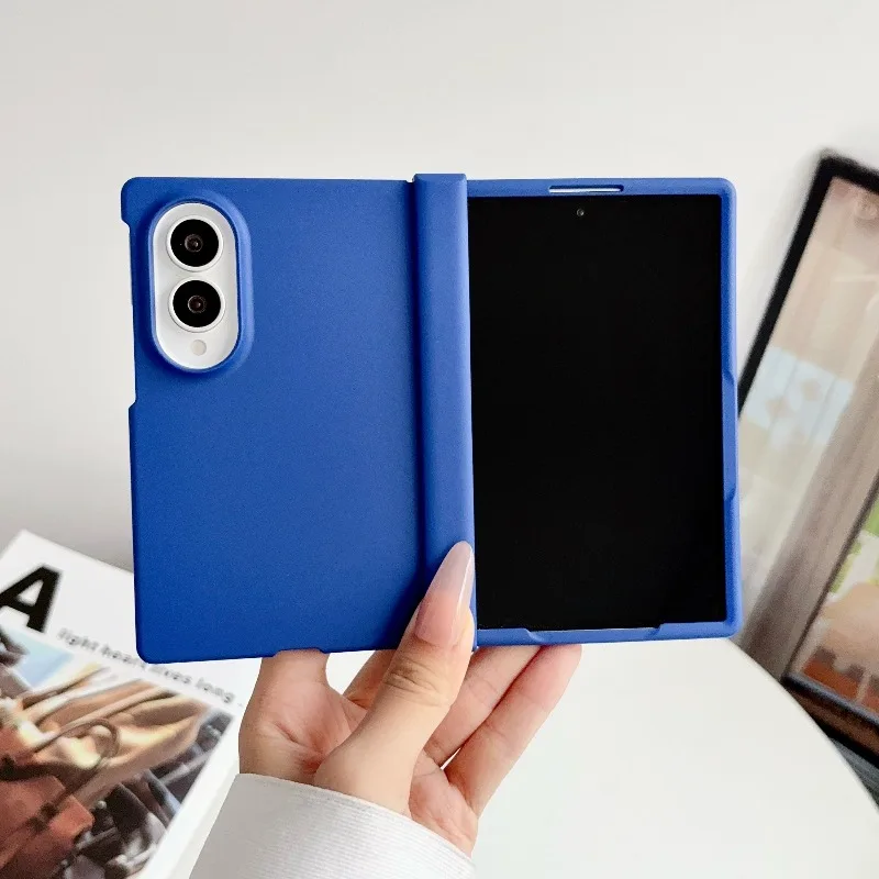 Thin Slim Skin Feel Colorful PC Hinge Protect Case for Samsung Galaxy Z Fold 8 Raised Camera Bezel Shockproof Flip Cover Funda