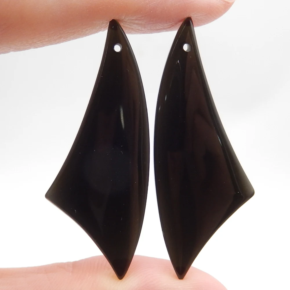 B&F Obsidian Earring Beads for Jewelry Making, Handmade Natural stones beads, Polished Stones for jewelry Making Supplies