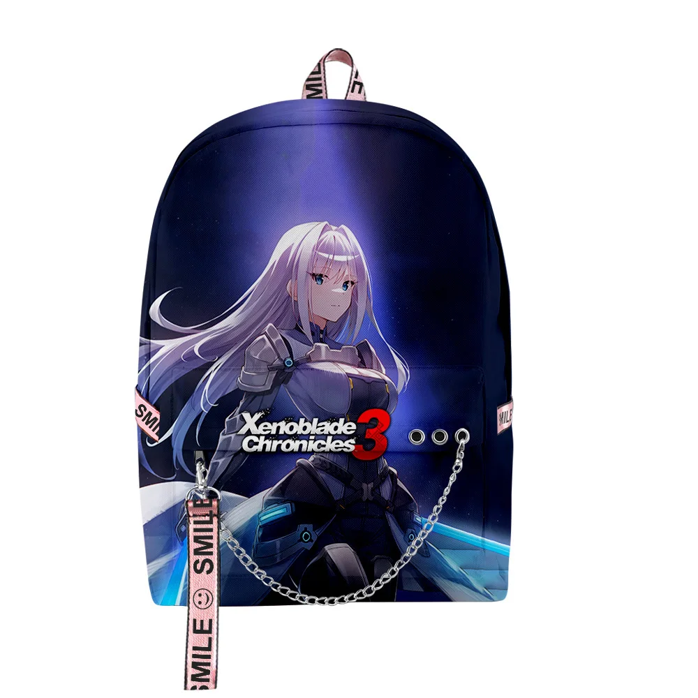 人気の若々しいスクールバッグユニセックスゼノブレイド 3 ゲームバッグ 3D プリントオックスフォード防水ノートブックショルダーバックパック